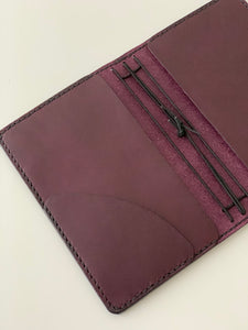 Eggplant Leather with Pockets